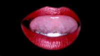 Gif animé bouche langue
